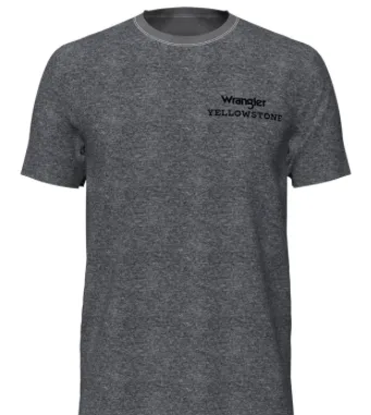 112323392 - Wrangler® Yellowstone Graphic Short Sleeve T-Shirt - Graphite Heather