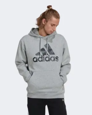Adidas Essentials Camo Print French Terry Men Lifestyle Hoody Medium Grey Hl6927