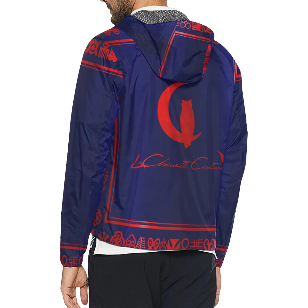 ADINKRA RED All Over Print Windbreaker for Unisex