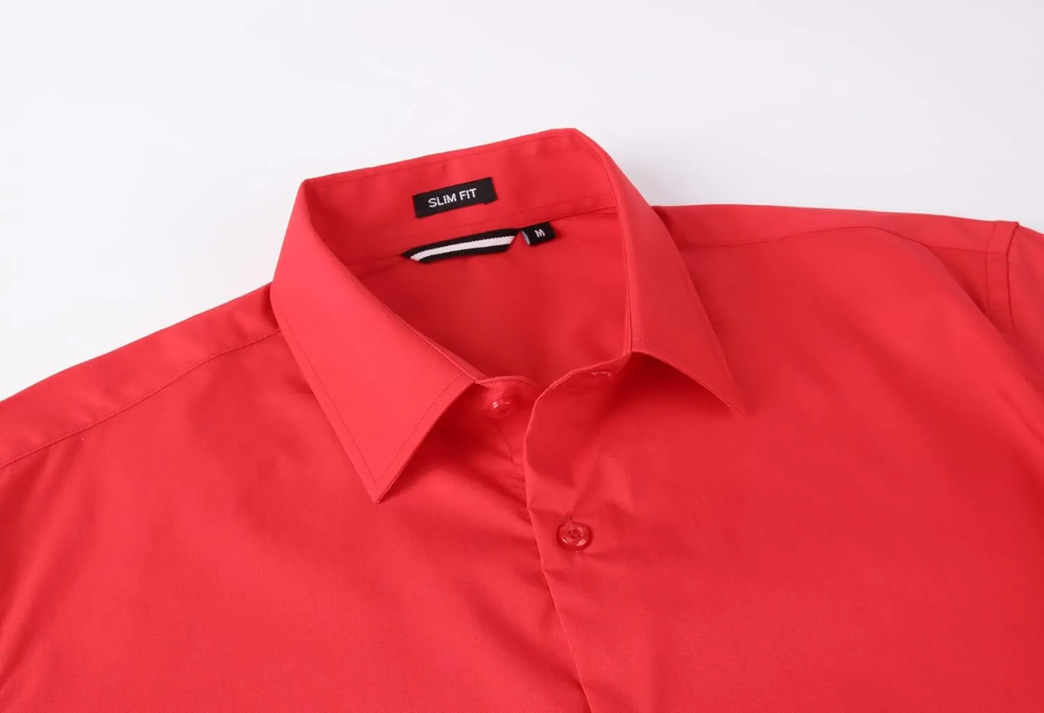 Alex Vando Mens Dress Shirt Easy Care Slim Fit Long Sleeve Cotton Stretch Button Down Shirt