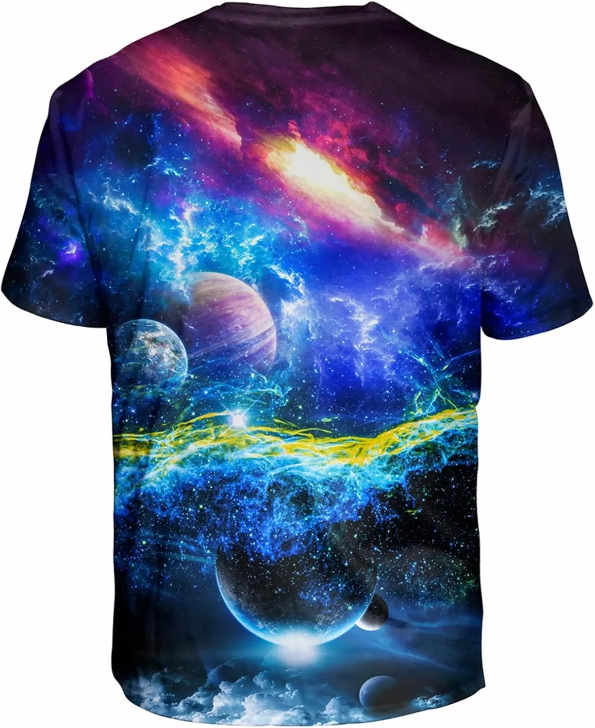 Asylvain Unisex 3D Graphic T-Shirt Colorful Design Short Sleeve Crewneck Digital Tee for Young