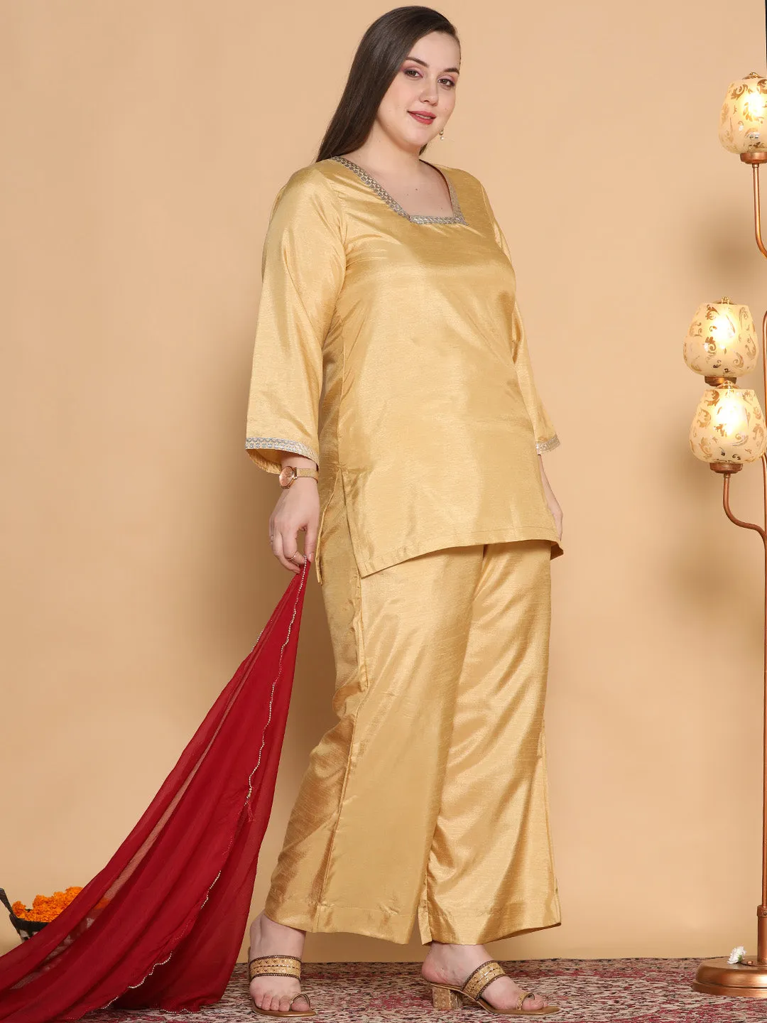 Beige Silk Embellished Top - Glasspane