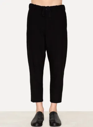 Black New Wool Linen Lounge Pants