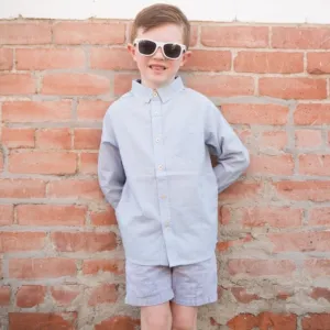 Boy Blue Striped Long Sleeve Shirt