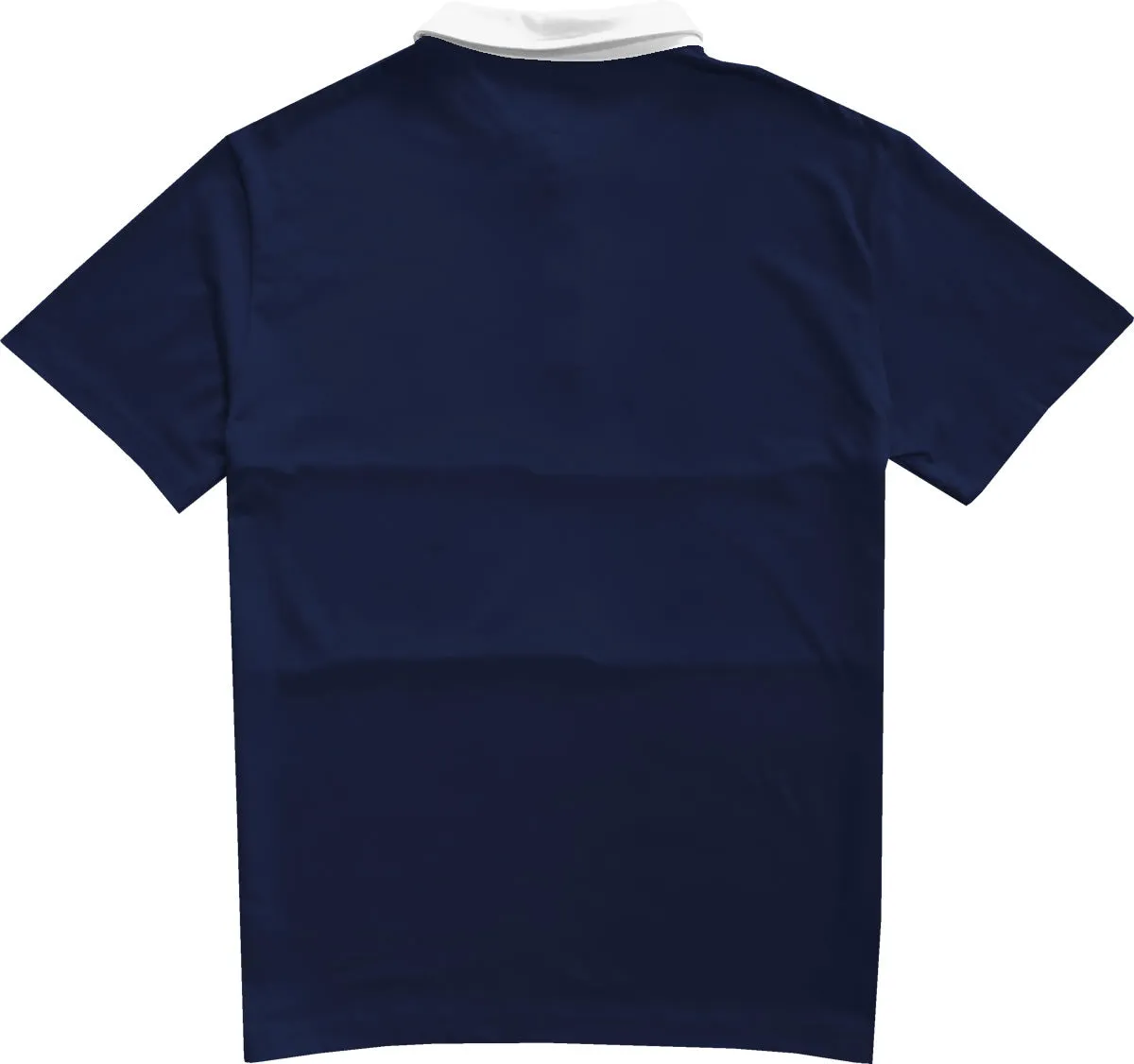 Classic Navy Blue And White Striped Mens Short Sleeve Polo Rugby Shirt