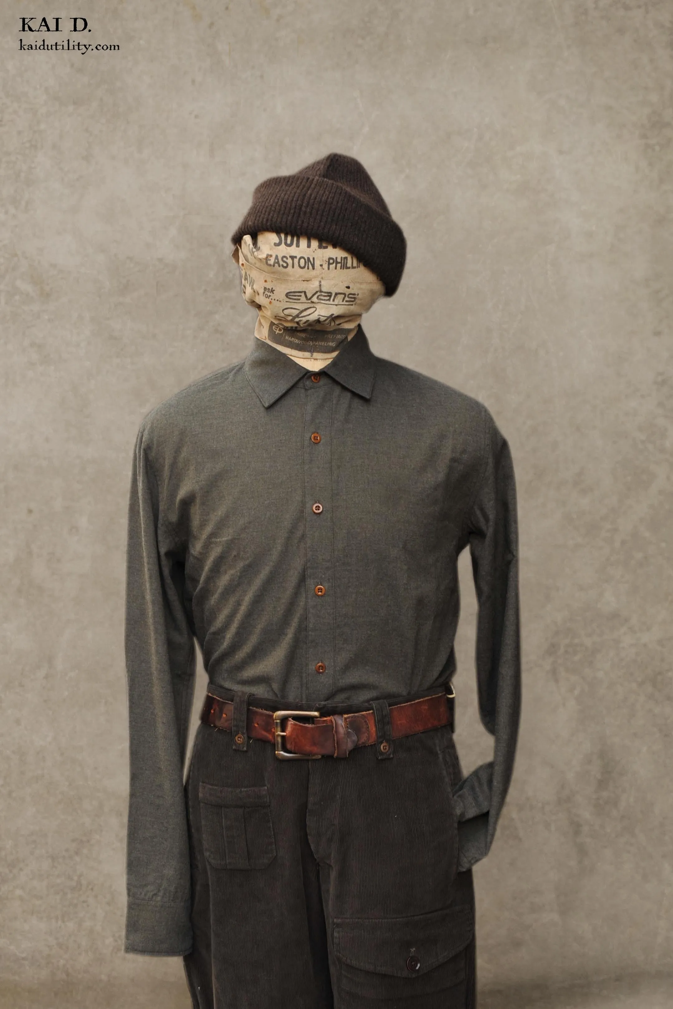 Delancey Shirt - Forest Heather Cotton - S, M, L, XL, XXL