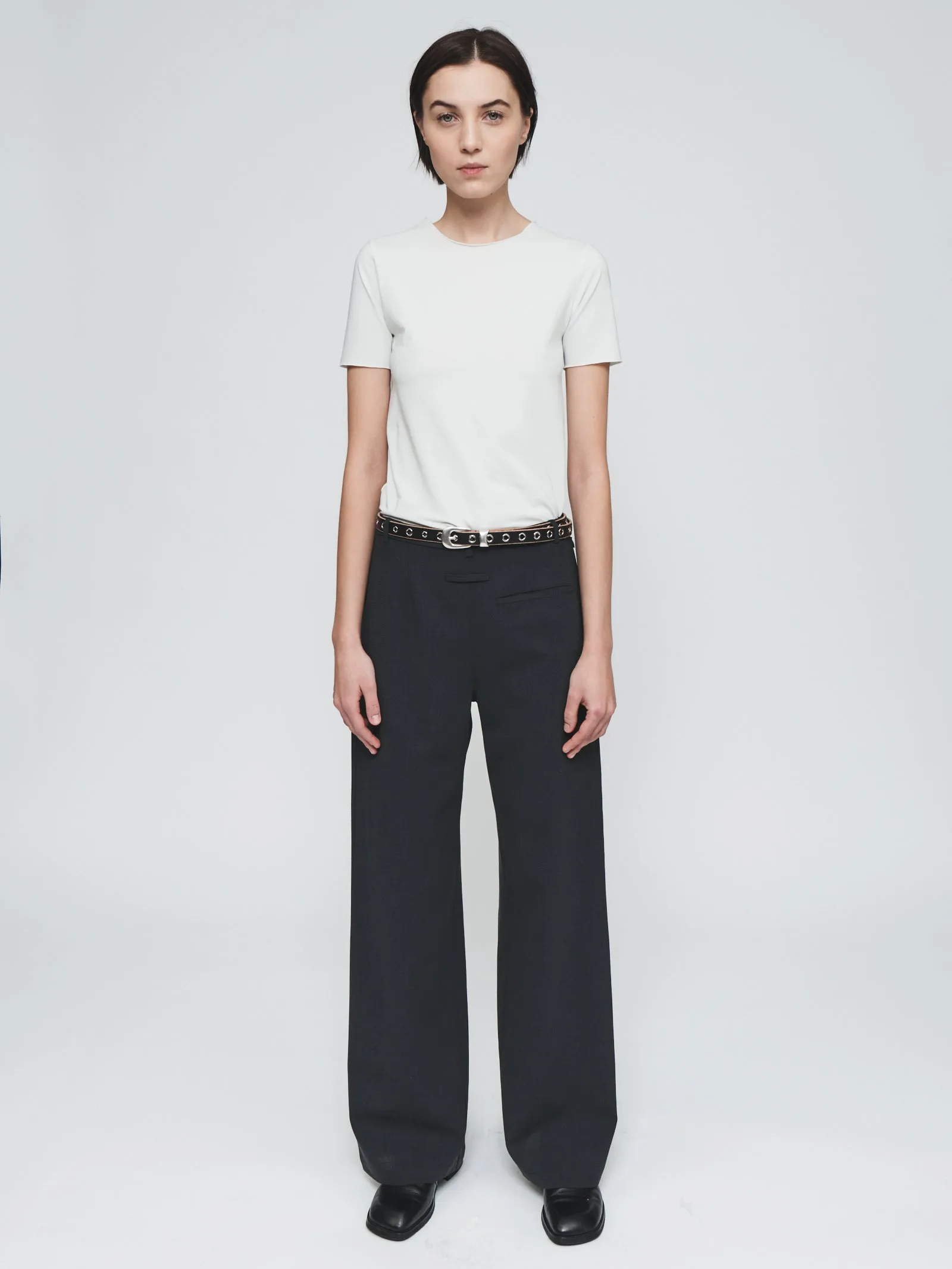 Double Back Pant in Washed Black