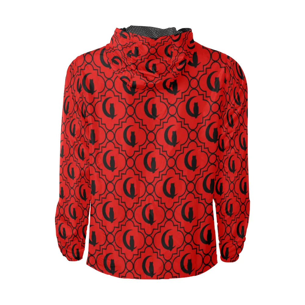 ELEGANCE R BLACC All Over Print Windbreaker for Unisex