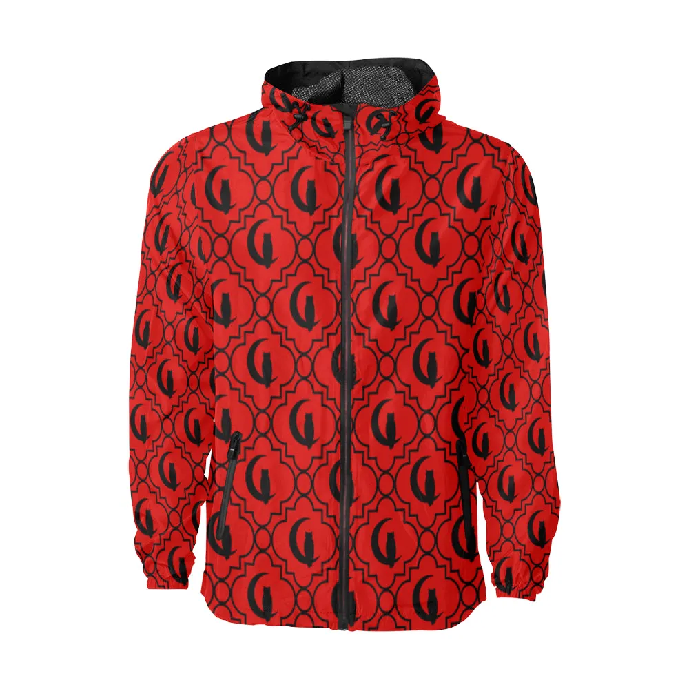 ELEGANCE R BLACC All Over Print Windbreaker for Unisex