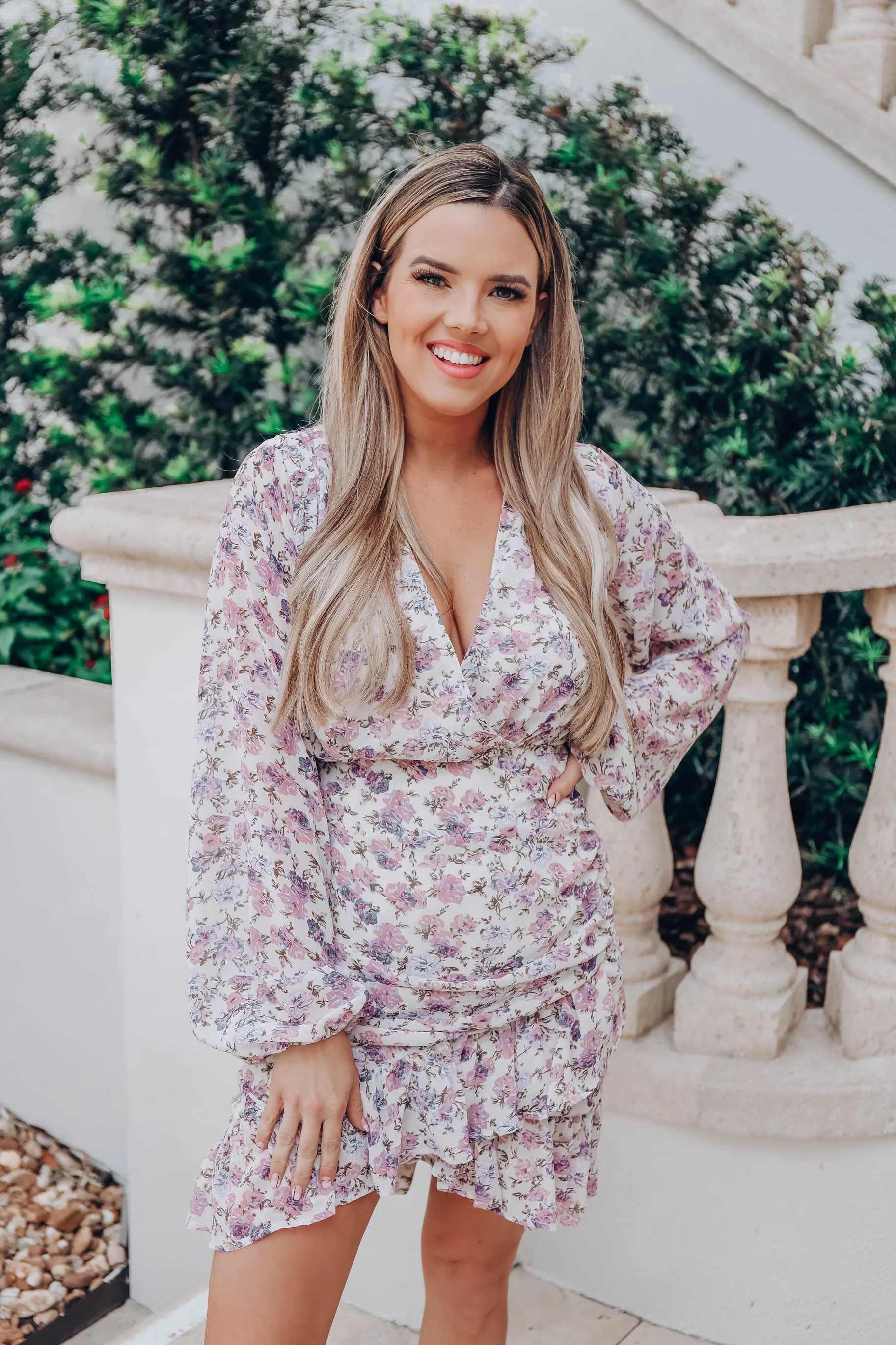 Geranium Chiffon Mini Dress