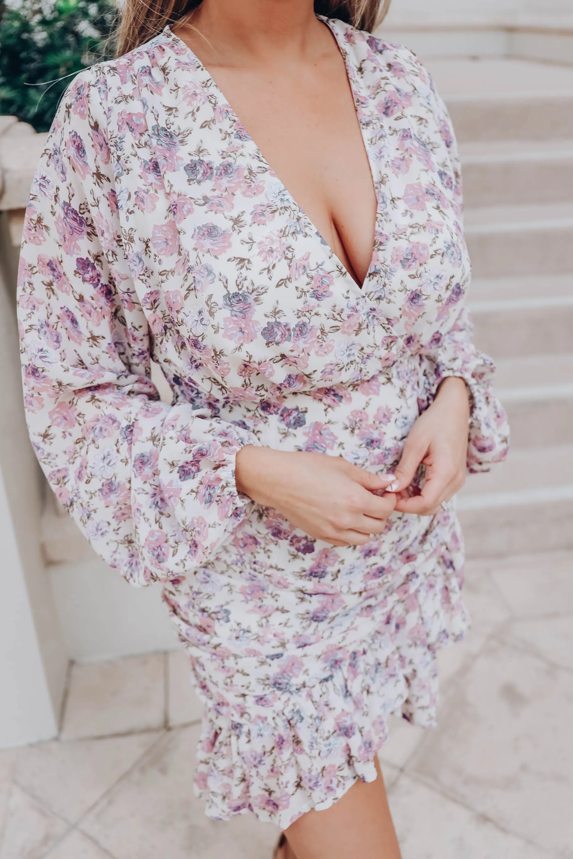 Geranium Chiffon Mini Dress
