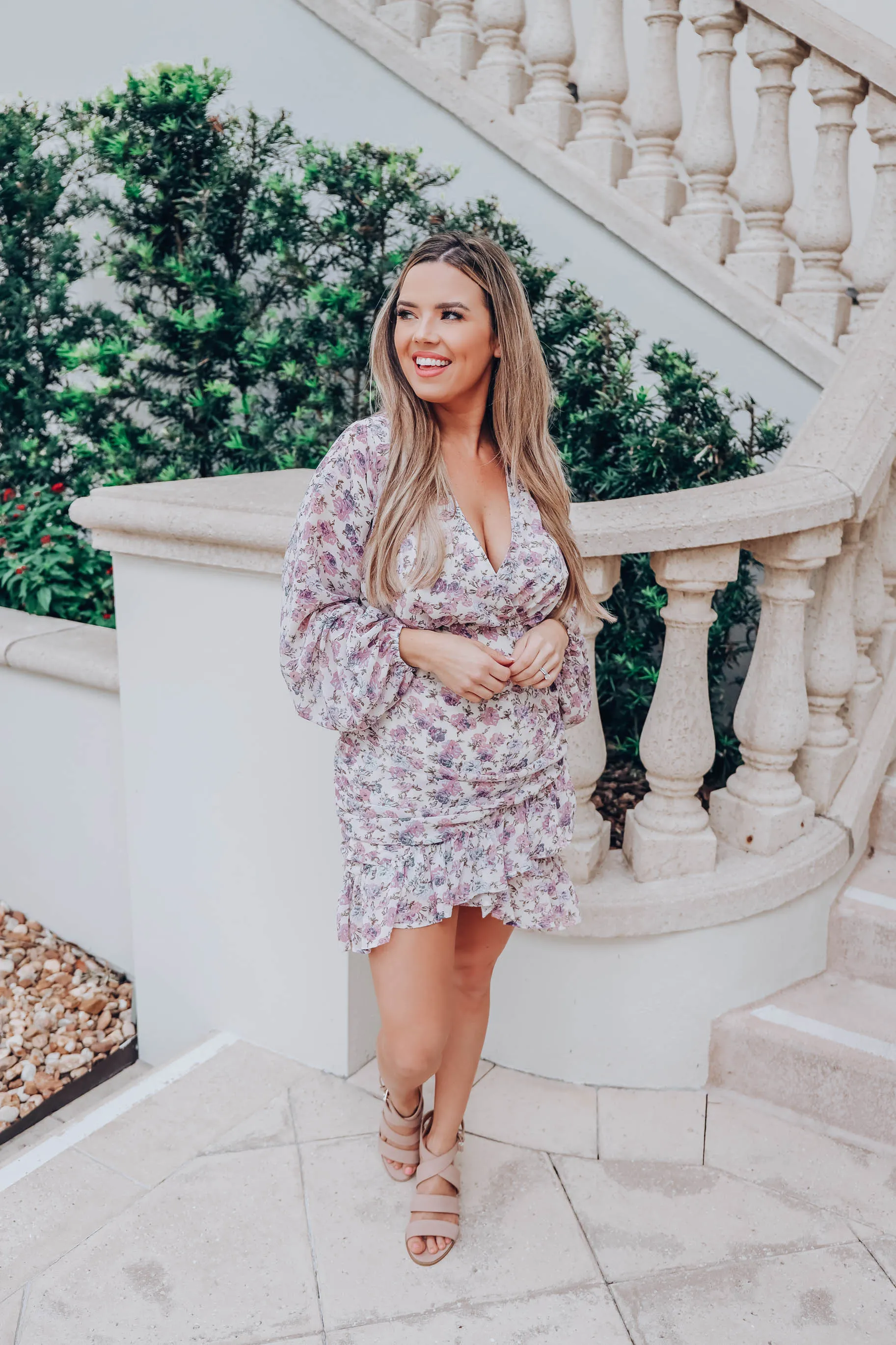 Geranium Chiffon Mini Dress