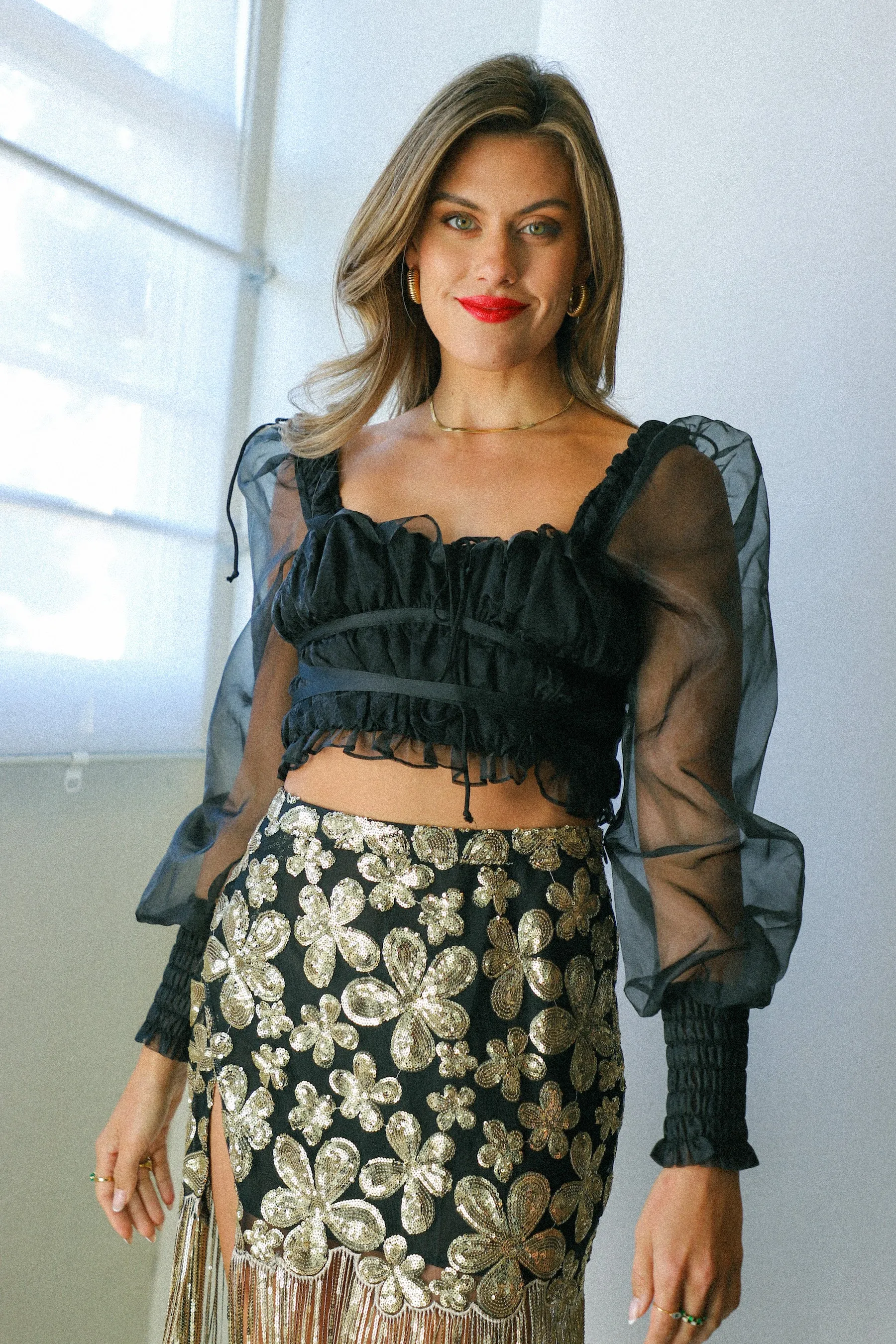 Gold Colette Mini Skirt