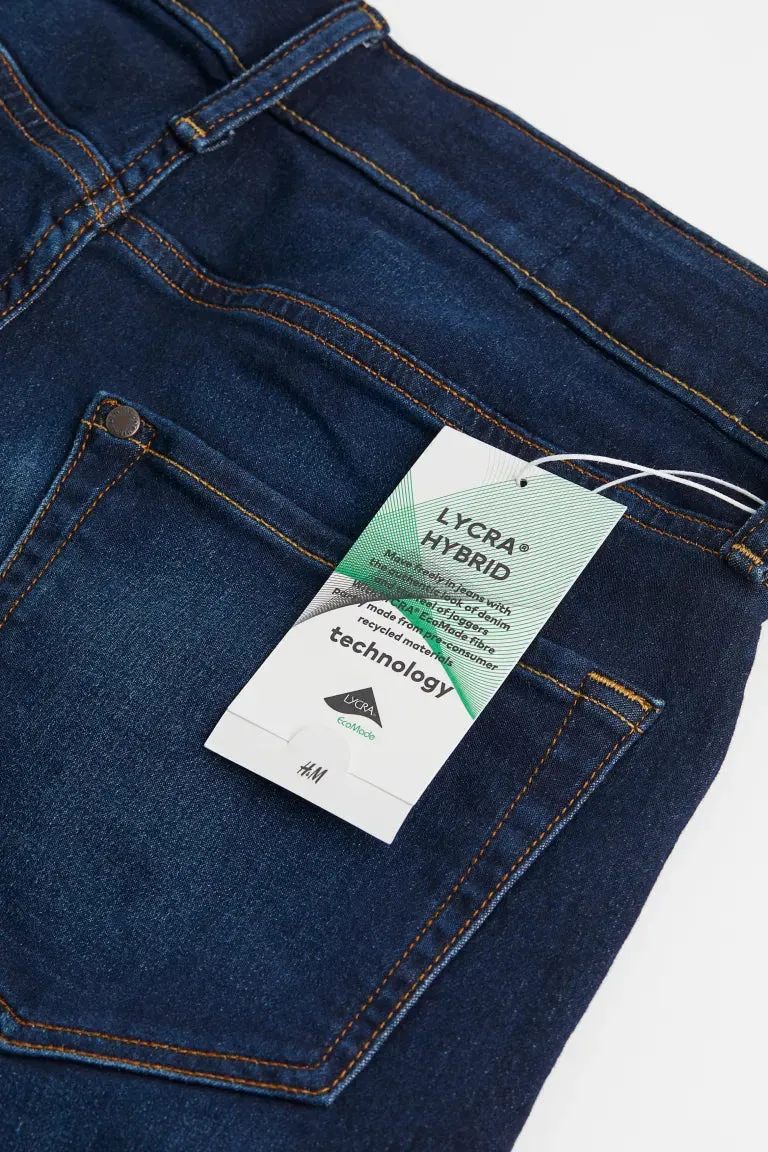 H&M Hybrid Regular Denim Shorts, Navy Denim