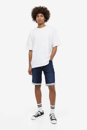 H&M Hybrid Regular Denim Shorts, Navy Denim