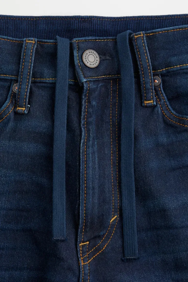 H&M Hybrid Regular Denim Shorts, Navy Denim