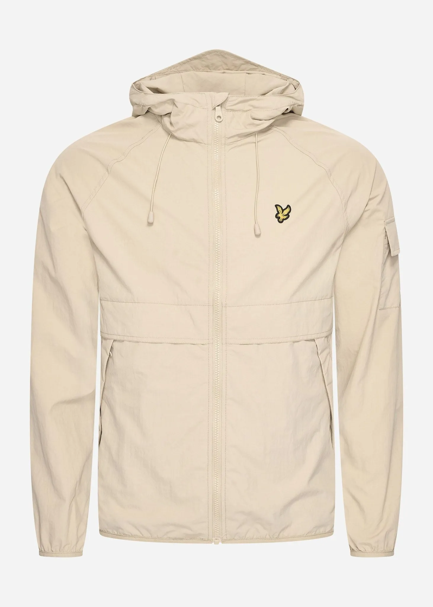 Hooded windbreaker jacket - stone