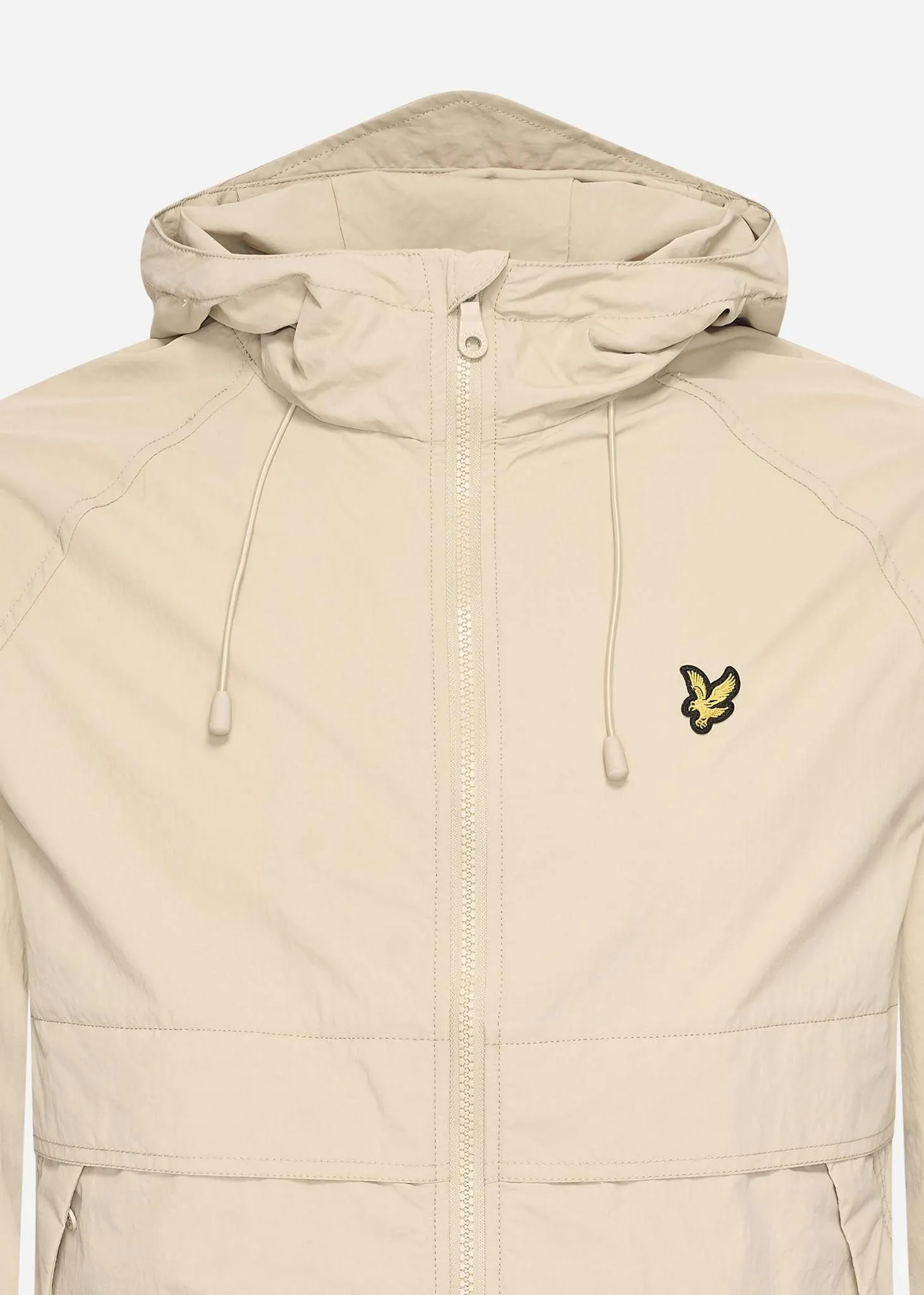 Hooded windbreaker jacket - stone