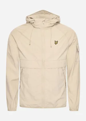 Hooded windbreaker jacket - stone
