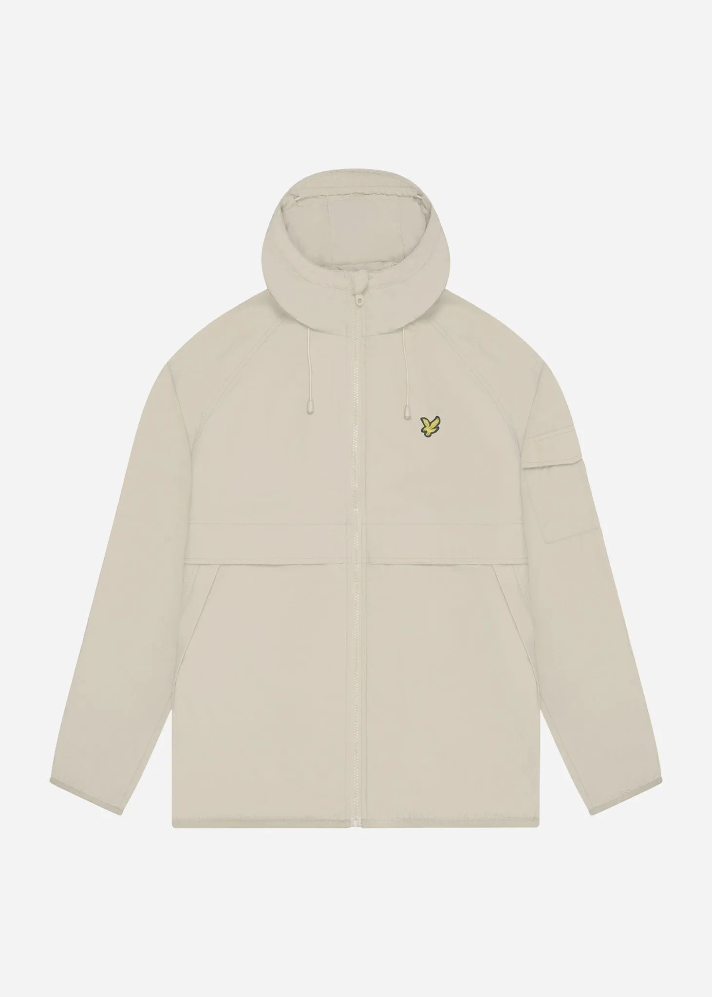 Hooded windbreaker jacket - stone