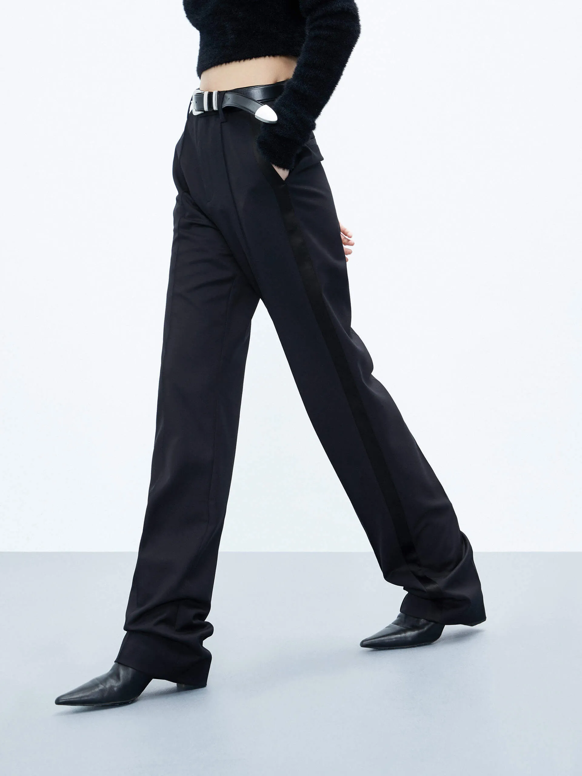 Include Wool Straight Pants