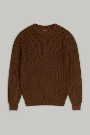J Hailey Crew Knit - Tobacco