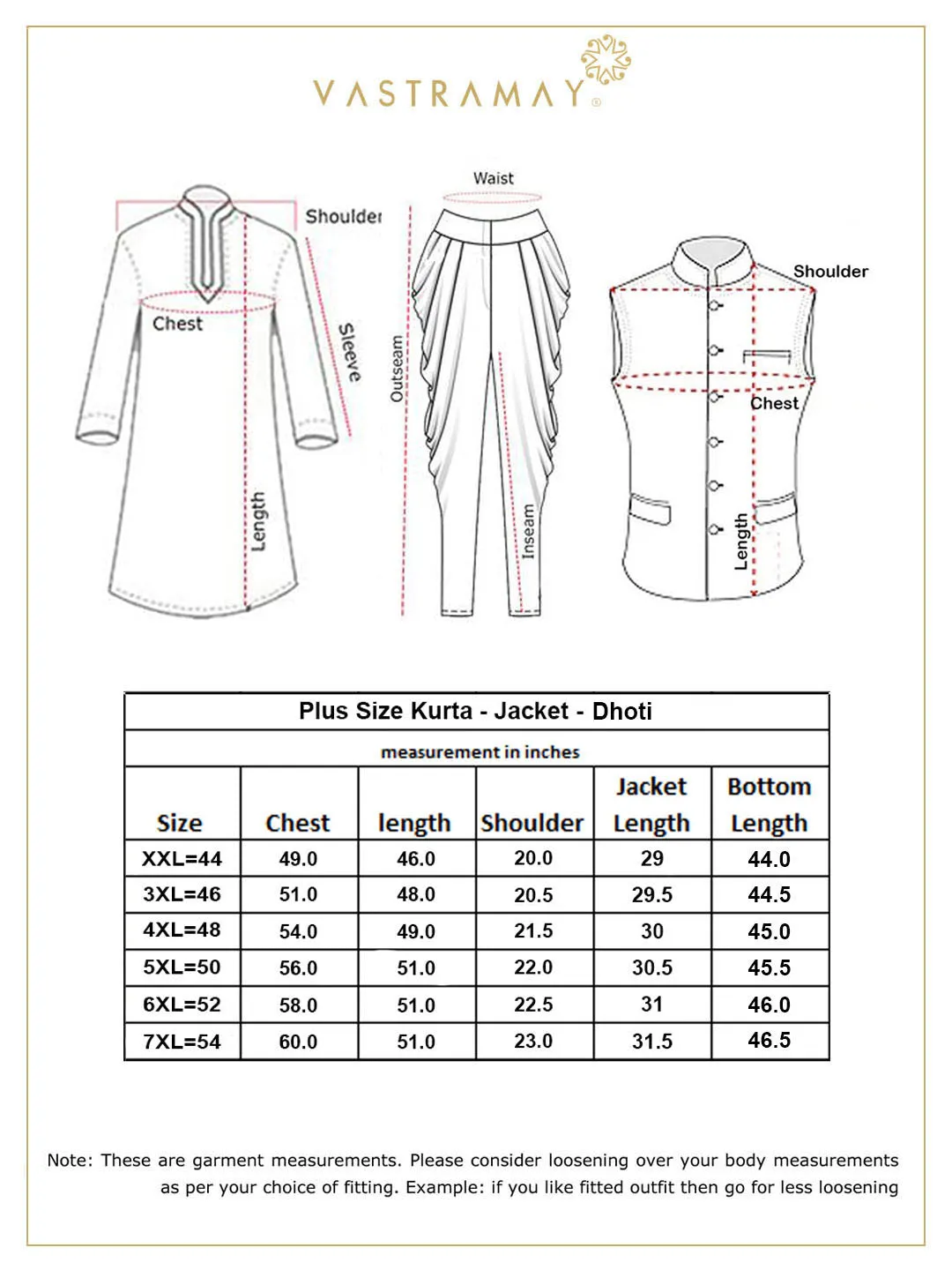 Jashvi PLUS Men's Maroon Nehru Jacket With Rose Gold Kurta And Dhoti Set