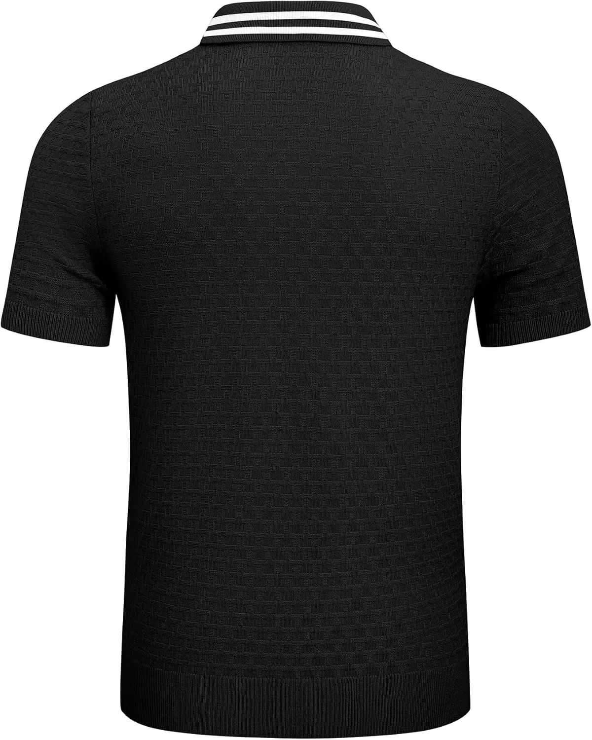 JMIERR Men's Knit Polo Shirts Casual Short Sleeve Button Lightweight Shirt