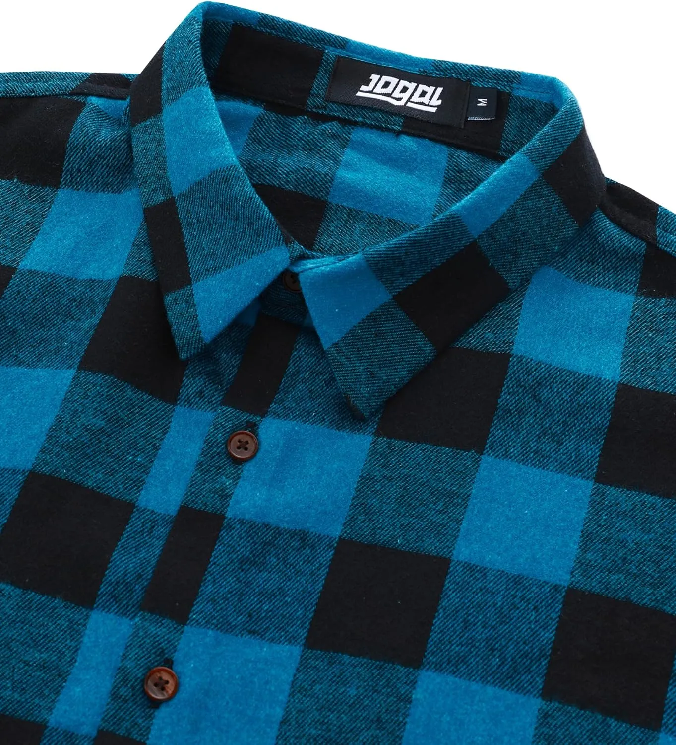 JOGAL Long Sleeve Shirts for Men Plaid Button Down Shirt Mens Casual Cotton Button Up Pocket Shirt