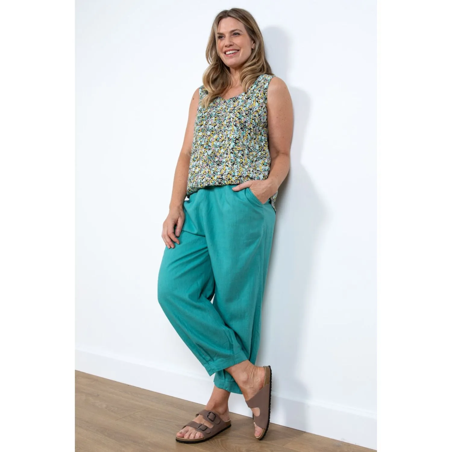 Lily & Me 16 Green Sail Plain Trouser