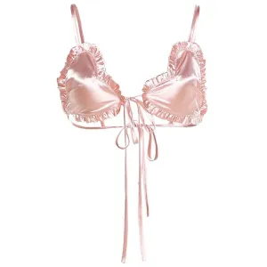 Lovecore Satin Bra Top