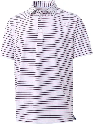 M MAELREG Boys' Polo Shirt Striped Short Sleeve Moisture Wicking Performance Stretch Active Casual Collared Kids Golf Shirt