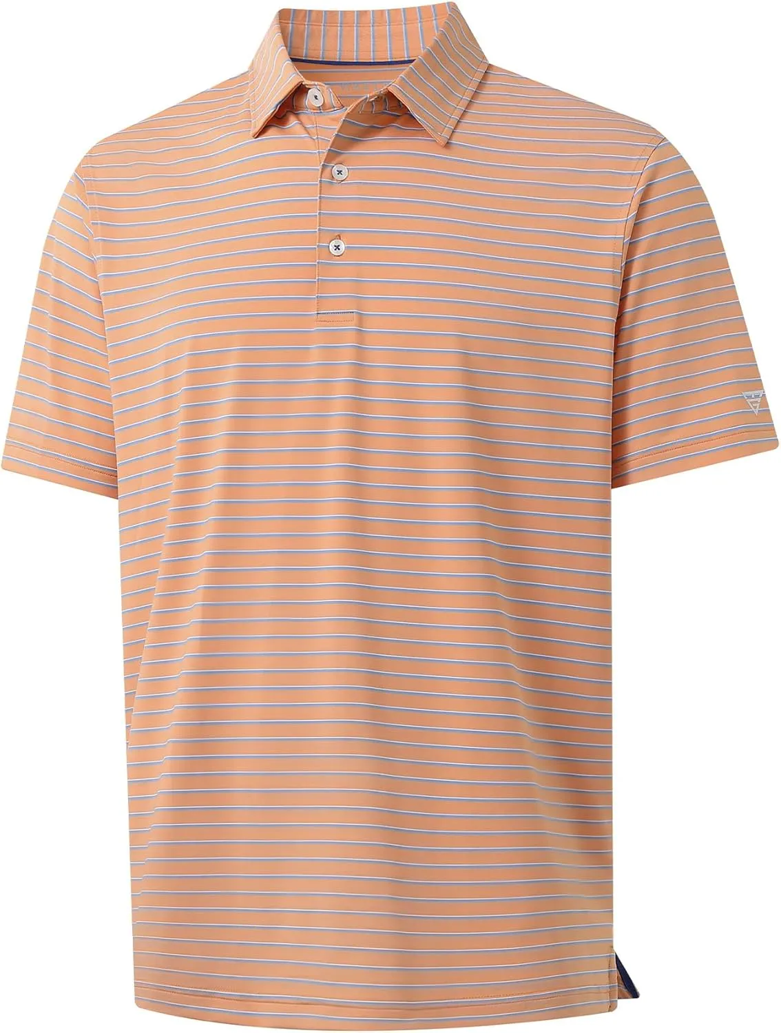 M MAELREG Boys' Polo Shirt Striped Short Sleeve Moisture Wicking Performance Stretch Active Casual Collared Kids Golf Shirt