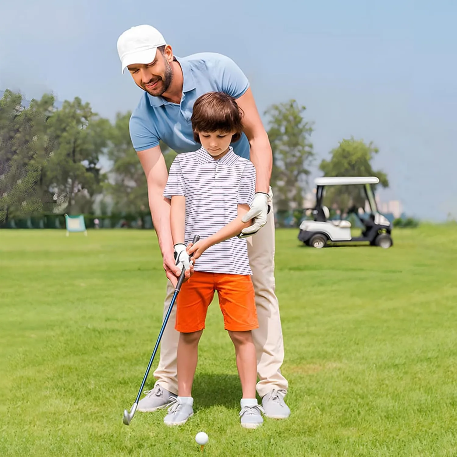 M MAELREG Boys' Polo Shirt Striped Short Sleeve Moisture Wicking Performance Stretch Active Casual Collared Kids Golf Shirt