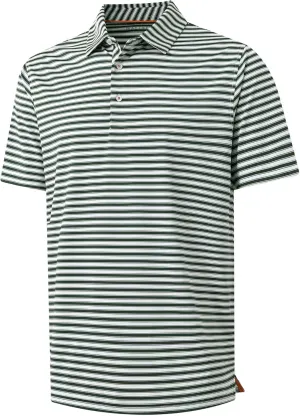 M MAELREG Golf Shirts for Men Short Sleeve Dry Fit Casual Striped Performance Moisture Wicking Collared Mens Polo Shirts