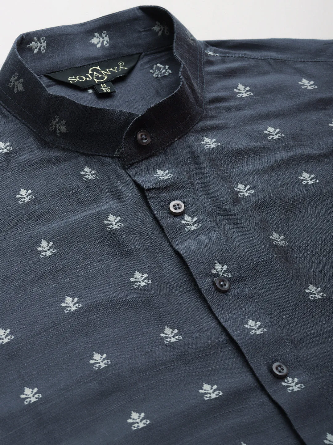 Men's Silk Blend Grey Kurta & DarkGreen Nehrujacket With White Pyjama Combo - Sojnaya