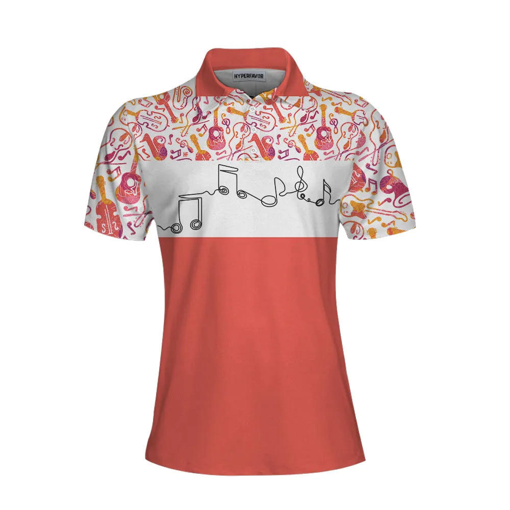 Music Teacher Music Beat Short Sleeve Women Polo Shirt Coolspod