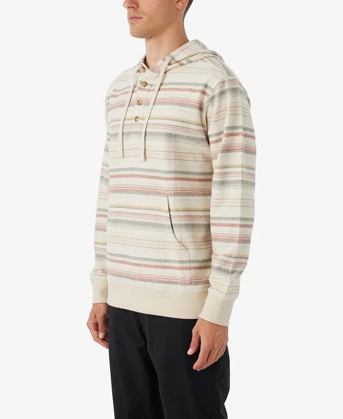 Newman O'Neill Men's Knitted Fleece Pullover Hoodie, White