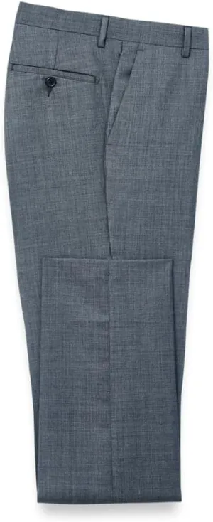 Paul Fredrick Men's Wool Sharkskin Flat Front Pants