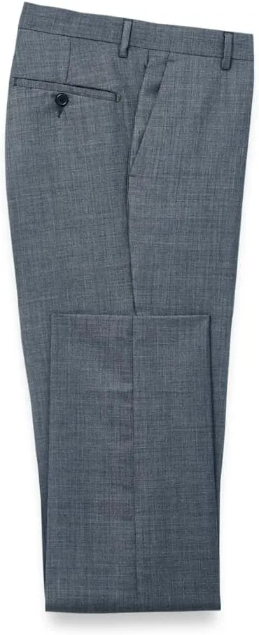Paul Fredrick Men's Wool Sharkskin Flat Front Pants