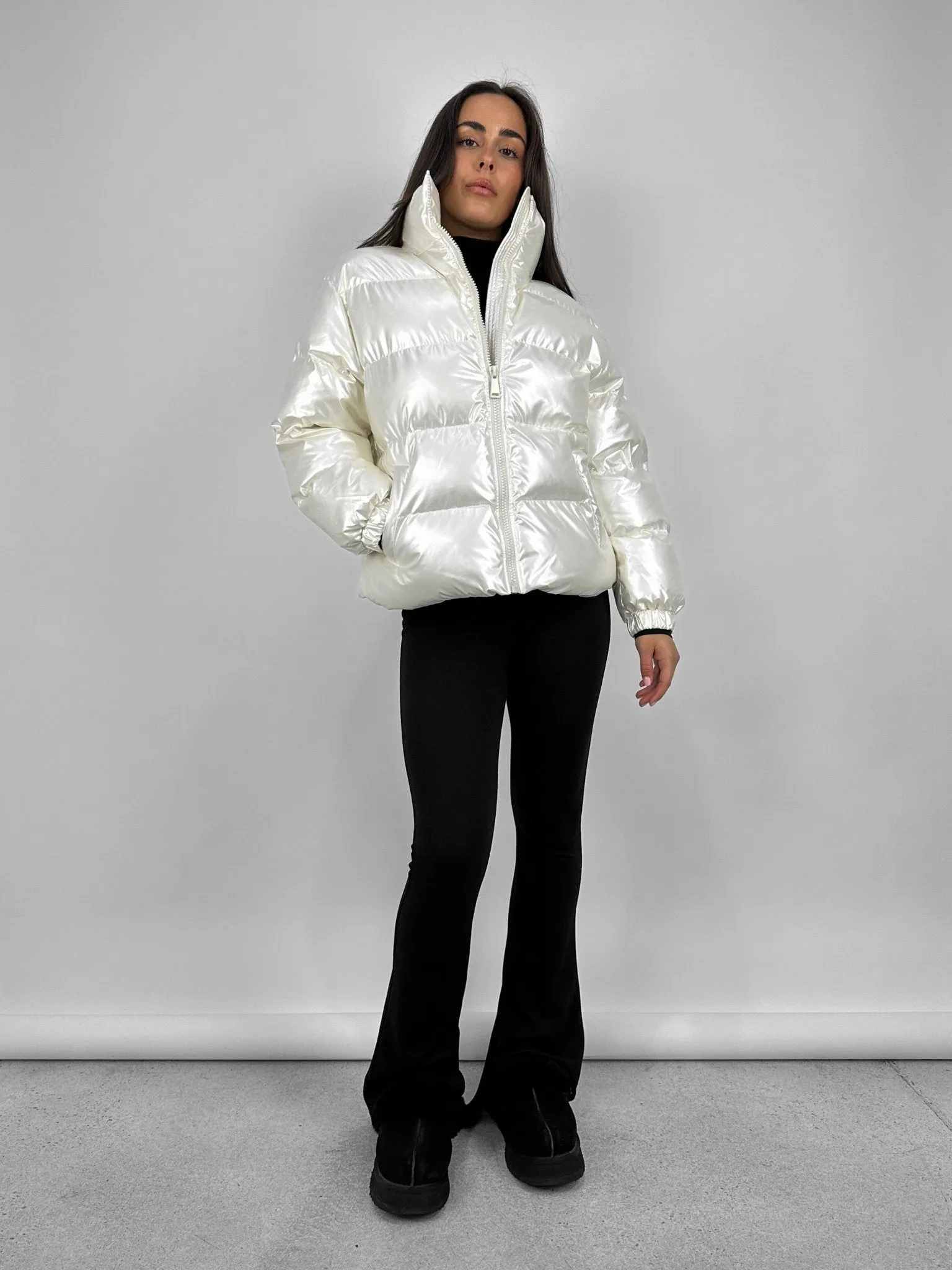 Pearl Sheen Puffer Coat