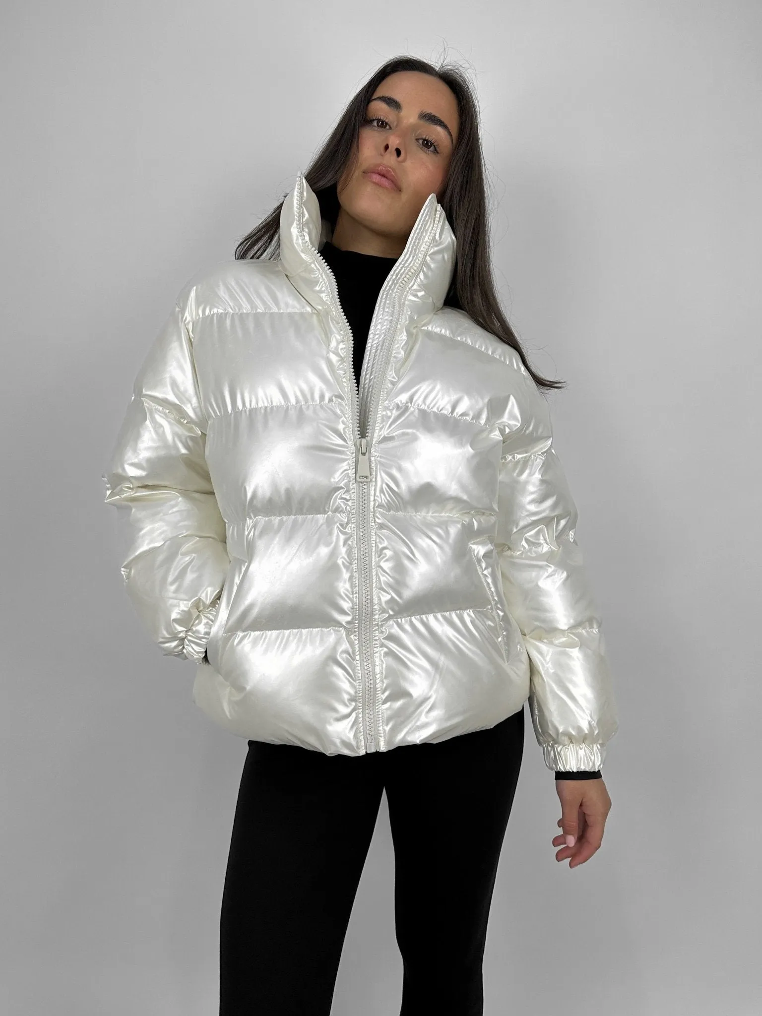 Pearl Sheen Puffer Coat