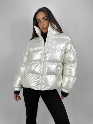 Pearl Sheen Puffer Coat