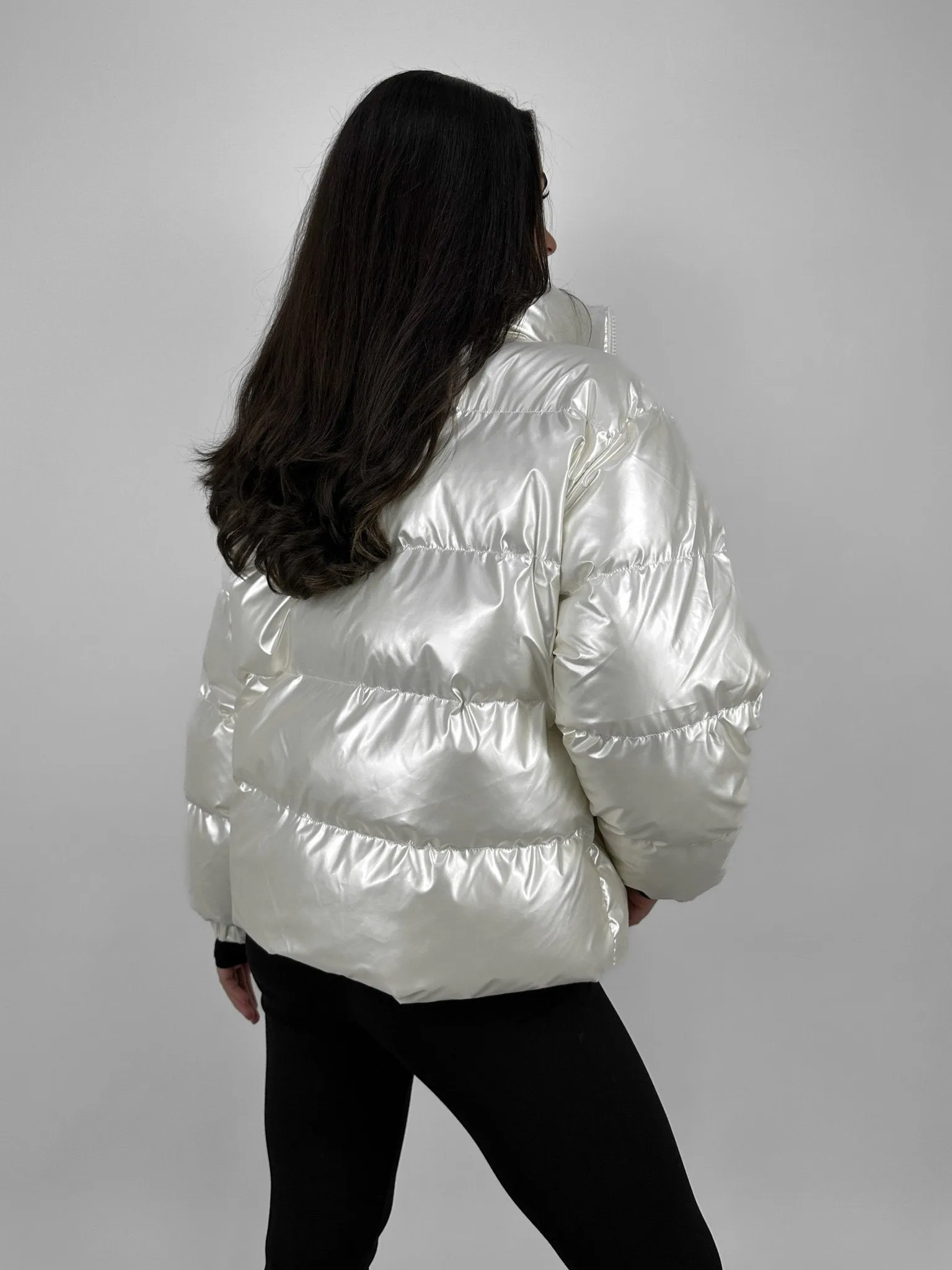 Pearl Sheen Puffer Coat