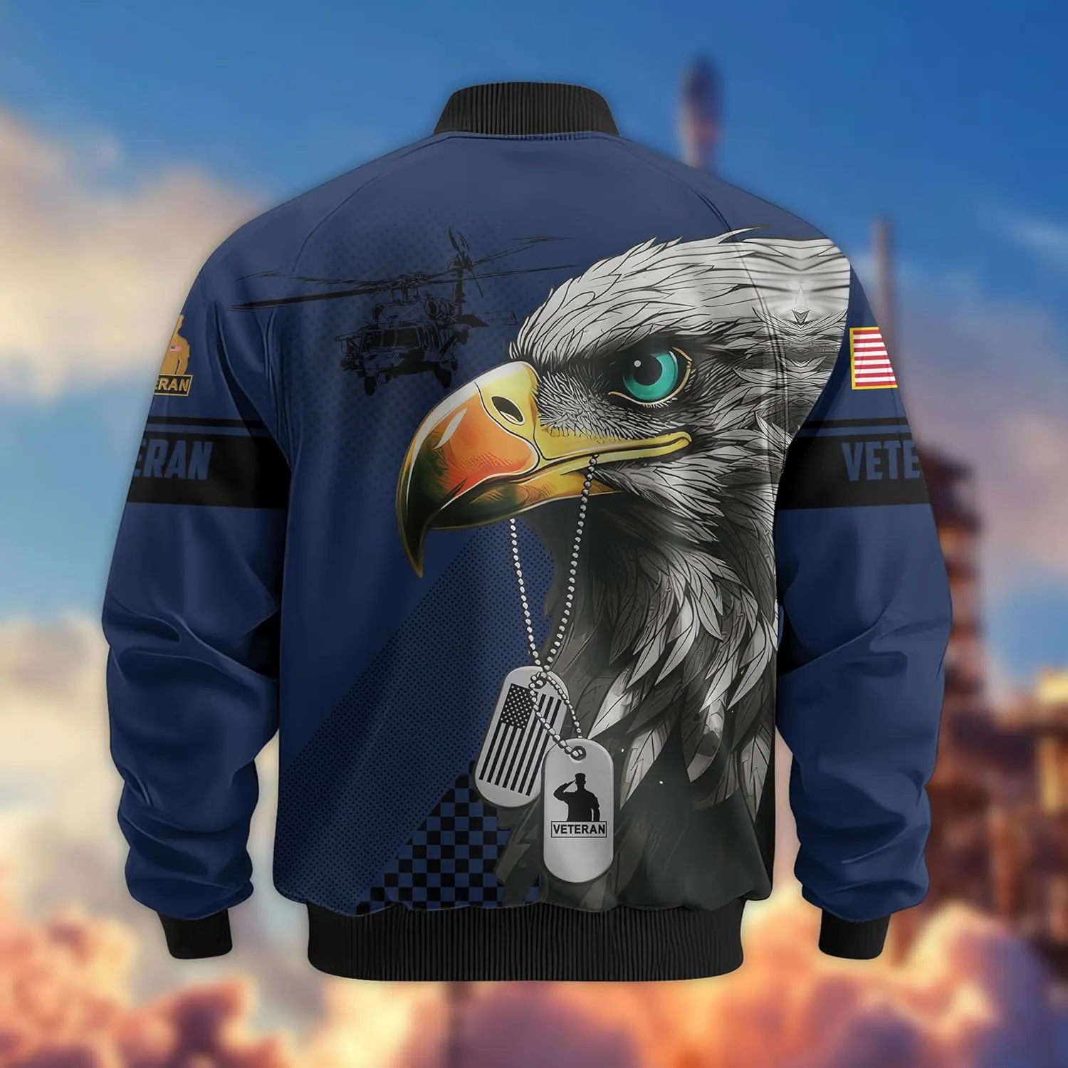Proudly Served Veterans Varsity Jacket, Military Bomber Jacket Patriotic Style  Perfect Veteran Gift, Ideal for Veterans Day