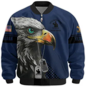 Proudly Served Veterans Varsity Jacket, Military Bomber Jacket Patriotic Style  Perfect Veteran Gift, Ideal for Veterans Day