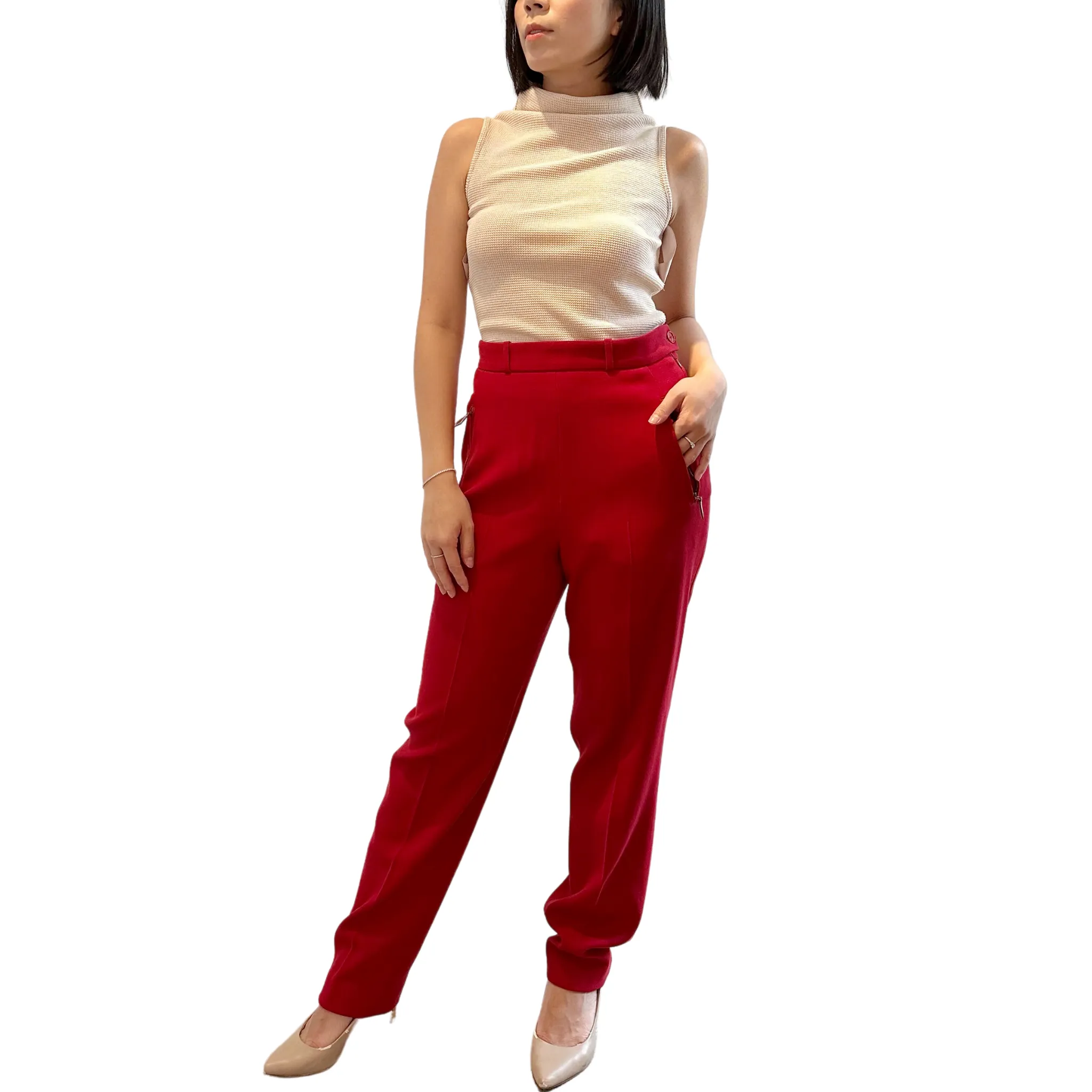 Red Wool Pants (Pre-loved)