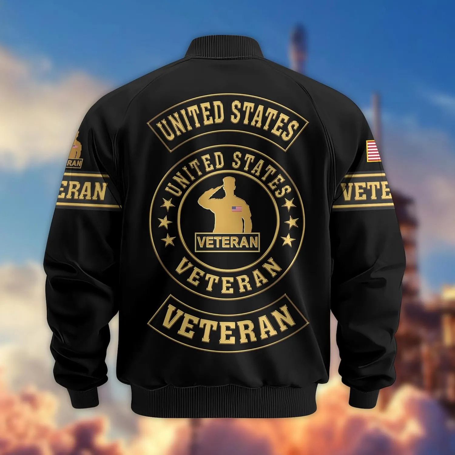 Veterans Jackets Military Bomber Jacket Men Patriotic Jacket Veteran Gifts Veterans Coat Mens Winter Jacket Veteran