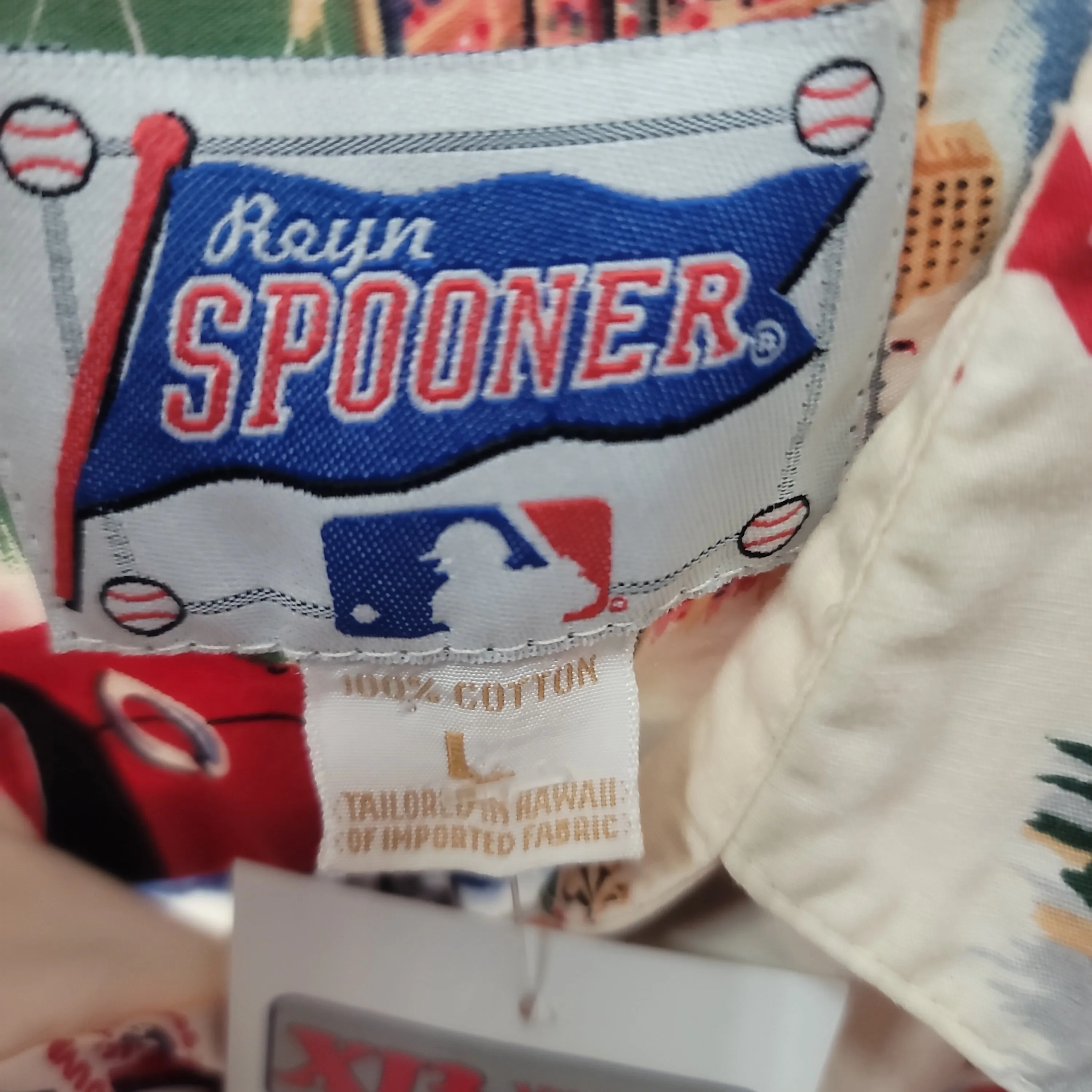 Vintage CINCINNATTI REDS MLB Reyn Spooner Cotton Hawaiian Shirt L