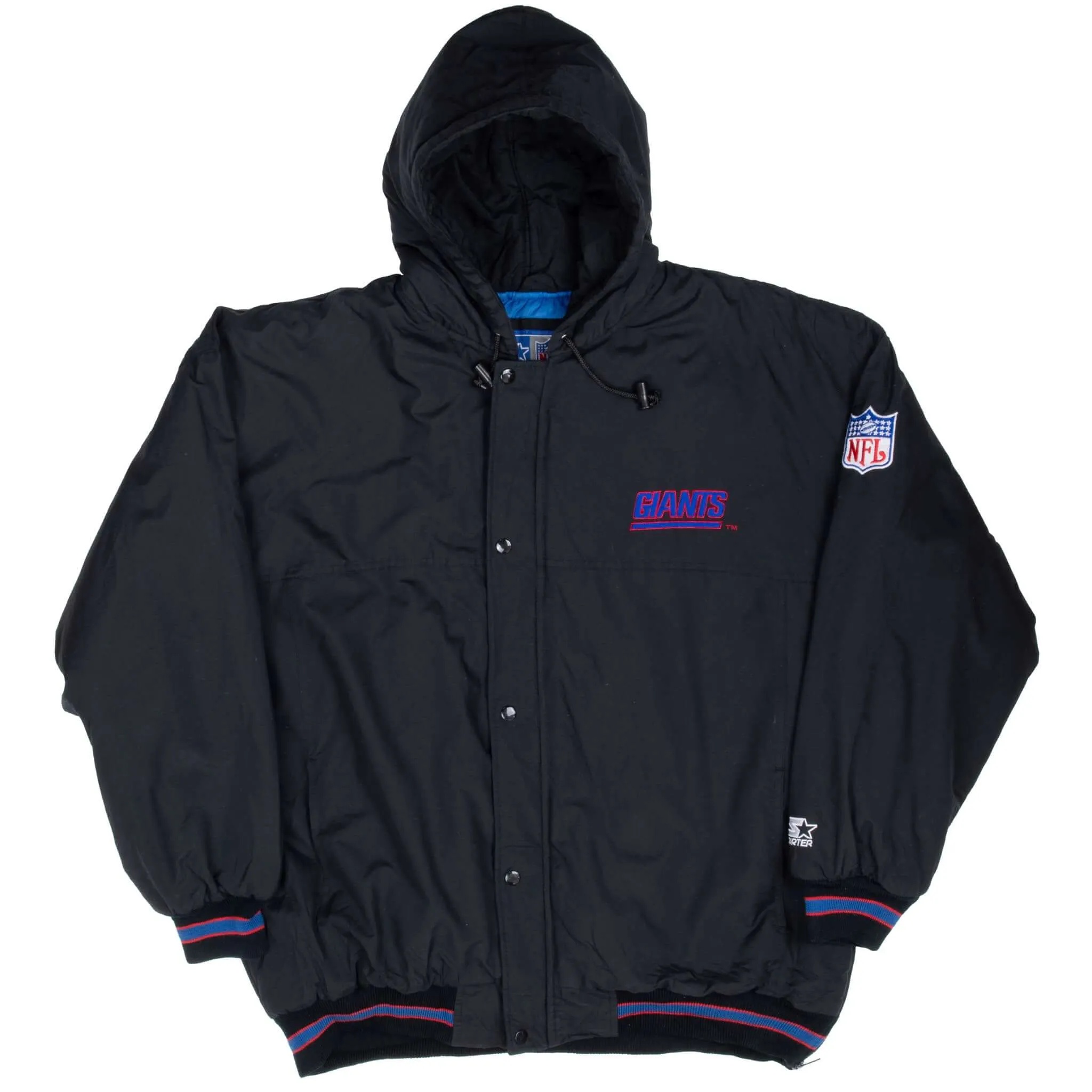 VINTAGE NFL NEW YORK GIANTS STARTER WINDBREAKER JACKET 1990S XL